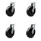 Service Caster 10'' Extra Heavy Duty Phenolic Swivel Caster Set with Swivel Locks , 4PK CRAN-SCC-KP92S1030-PHR-BSL-4 - alternate 1